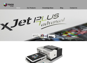 How tocoimage.com looks like on a tablet such as an iPad.