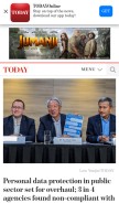 How todayonline.com looks like on a mobile device such as an iPhone.