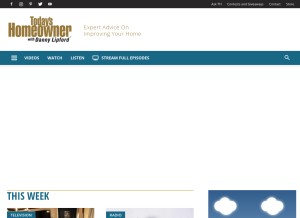 How todayshomeowner.com looks like on a tablet such as an iPad.