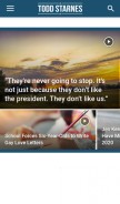 How toddstarnes.com looks like on a mobile device such as an iPhone.