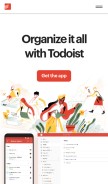How todoist.com looks like on a mobile device such as an iPhone.