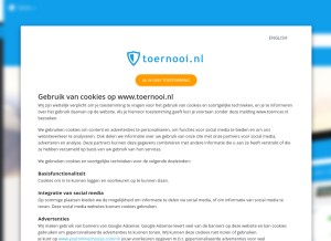 How toernooi.nl looks like on a tablet such as an iPad.