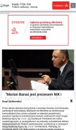 How tokfm.pl looks like on a mobile device such as an iPhone.