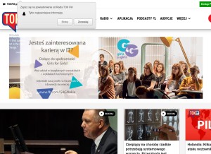 How tokfm.pl looks like on a tablet such as an iPad.