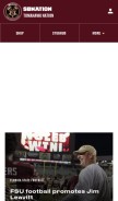 How tomahawknation.com looks like on a mobile device such as an iPhone.