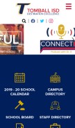 How tomballisd.net looks like on a mobile device such as an iPhone.