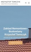 How tomczykdachy.pl looks like on a mobile device such as an iPhone.