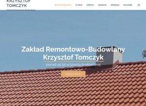 How tomczykdachy.pl looks like on a tablet such as an iPad.