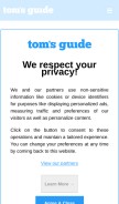 How tomsguide.fr looks like on a mobile device such as an iPhone.