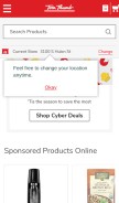 How tomthumb.com looks like on a mobile device such as an iPhone.