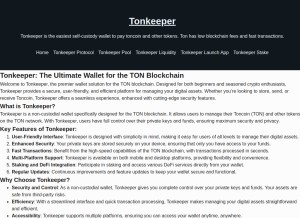 How ton-keeper.org looks like on a tablet such as an iPad.