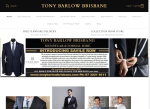 How tonybarlowbrisbane.com looks like on a tablet such as an iPad.