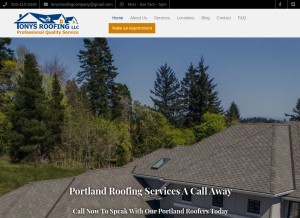 How tonysroofingllc.com looks like on a tablet such as an iPad.