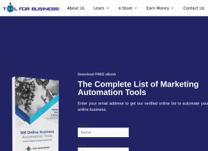 How toolforbusiness.com looks like on a tablet such as an iPad.