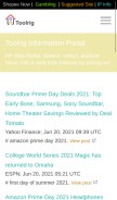How toolrig.net looks like on a mobile device such as an iPhone.