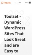How toolset.com looks like on a mobile device such as an iPhone.