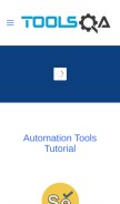 How toolsqa.com looks like on a mobile device such as an iPhone.