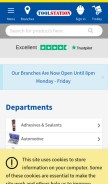 How toolstation.com looks like on a mobile device such as an iPhone.
