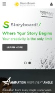 How toonboom.com looks like on a mobile device such as an iPhone.