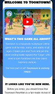 How toontownrewritten.com looks like on a mobile device such as an iPhone.