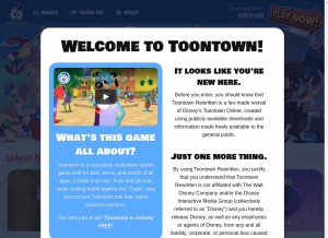 How toontownrewritten.com looks like on a tablet such as an iPad.