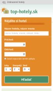 How top-hotely.sk looks like on a mobile device such as an iPhone.