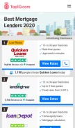 How top10mortgageloans.com looks like on a mobile device such as an iPhone.