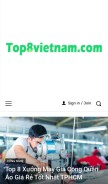 How top8vietnam.com looks like on a mobile device such as an iPhone.