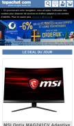 How topachat.com looks like on a mobile device such as an iPhone.