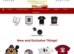 How topatoco.com looks like on a tablet such as an iPad.
