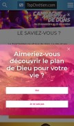 How topchretien.com looks like on a mobile device such as an iPhone.