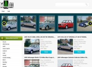 How topclassiccarsforsale.com looks like on a tablet such as an iPad.