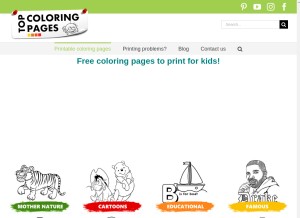 How topcoloringpages.net looks like on a tablet such as an iPad.