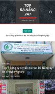 How topdanang247.com looks like on a mobile device such as an iPhone.