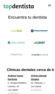 How topdentista.com looks like on a mobile device such as an iPhone.