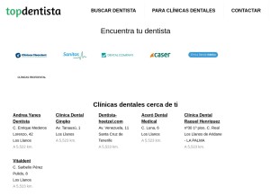 How topdentista.com looks like on a tablet such as an iPad.