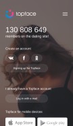 How topface.com looks like on a mobile device such as an iPhone.