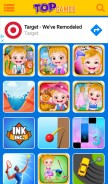 How topgames.com looks like on a mobile device such as an iPhone.