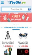 How topgia.vn looks like on a mobile device such as an iPhone.