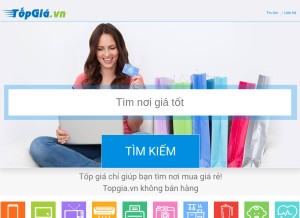 How topgia.vn looks like on a tablet such as an iPad.