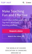 How tophat.com looks like on a mobile device such as an iPhone.