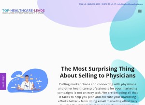 How tophealthcareleads.com looks like on a tablet such as an iPad.