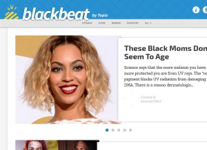 How topixblackbeat.com looks like on a tablet such as an iPad.