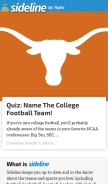 How topixsideline.com looks like on a mobile device such as an iPhone.