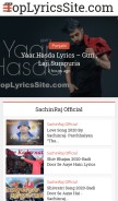 How toplyricssite.com looks like on a mobile device such as an iPhone.