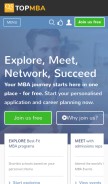 How topmba.com looks like on a mobile device such as an iPhone.