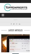 How topnonprofits.com looks like on a mobile device such as an iPhone.