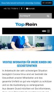 How toprein.at looks like on a mobile device such as an iPhone.
