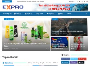 How topuytin.com looks like on a tablet such as an iPad.