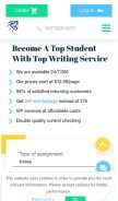 How topwritingservice.com looks like on a mobile device such as an iPhone.